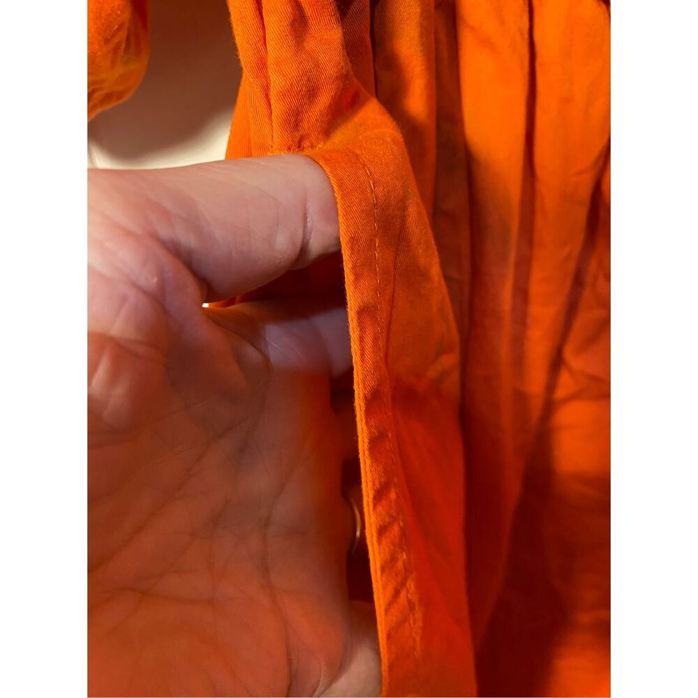 Free assembly women’s Smocked, dark orange, convertible sleeve large - Picture 4 of 5